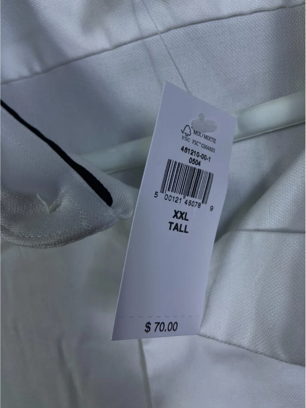 NEW Banana Republic Mens Slim Fit SS Untucked Dress Shirt Sz XXL Tall Retail $70